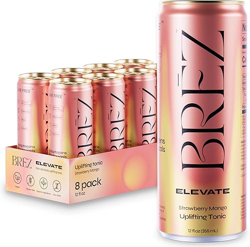 BRZ Elevate Cordyceps - Bebida de hongos, tónico edificante sin infusión con Cordyceps, guayusa, maca y ginseng, bebida adaptógena vegana para