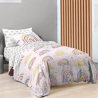 Saturday Park Doodle Rainbow Full Bed Set - 7 Piece 100% Organic Cotton ...