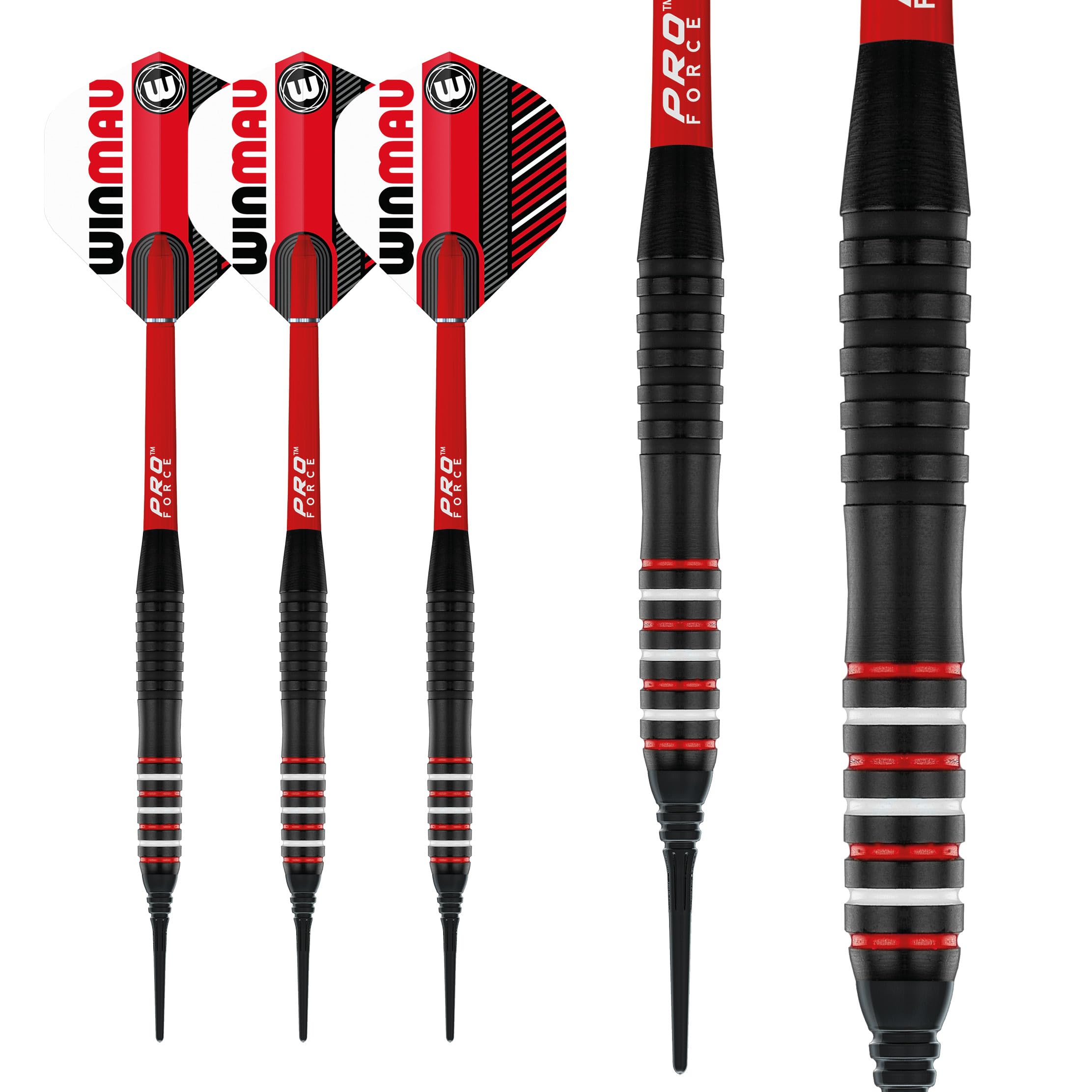 WINMAU Rookie Green Brass dartset met flights, schachten (stengels) en exclusief dartboekje
