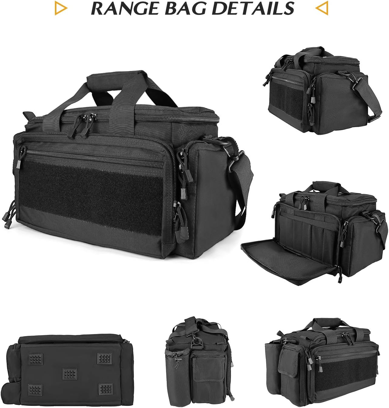 ProCase Tactical Gun Range Bag Pistol Shooting Duffle Bag, Deluxe Padded Shooting Range Bag Large Handguns Magazine Ammo Gear Accessories Pouch for Hunting Shooting Range Sport
