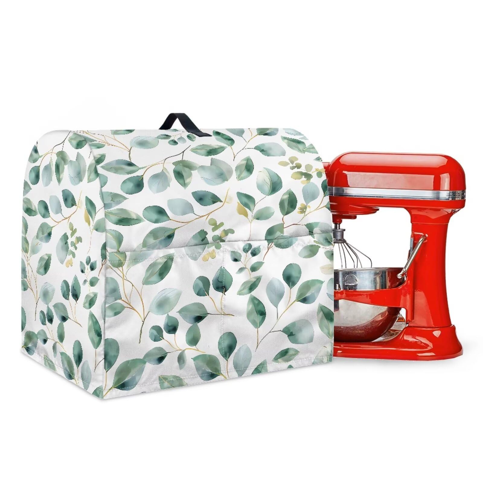 Txsniver Dust Cover for Kitchen Mixer Waterproof Multi-Functional Kitchen Stand Mixer Cover with Front Pockets and Top Handles Easy to Clean for 6-8