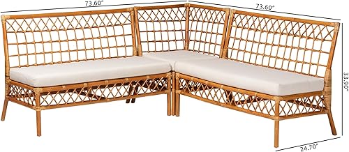 Miniatura 3 de bali & pari Capella - Rincón de comedor, 3 piezas, blancomiel clara