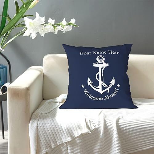 Vista 32 de Almohada lumbar de ancla náutica personalizada Funda de almohada de barco náutica Funda de almohada náutica Regalo de barco náutico, almohada
