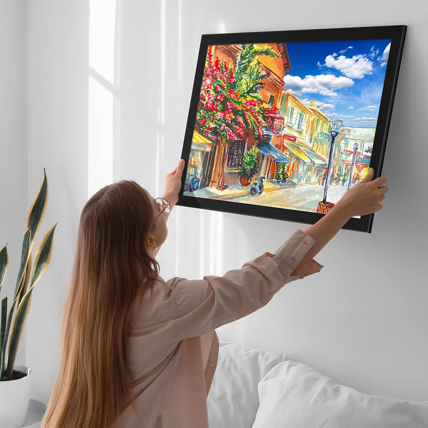 Matte Black 18x24 Frame - Single Frame, 18 x 24 Poster Frame for Artwork, Puzzles, Photos and Movie Posters Picture Frames