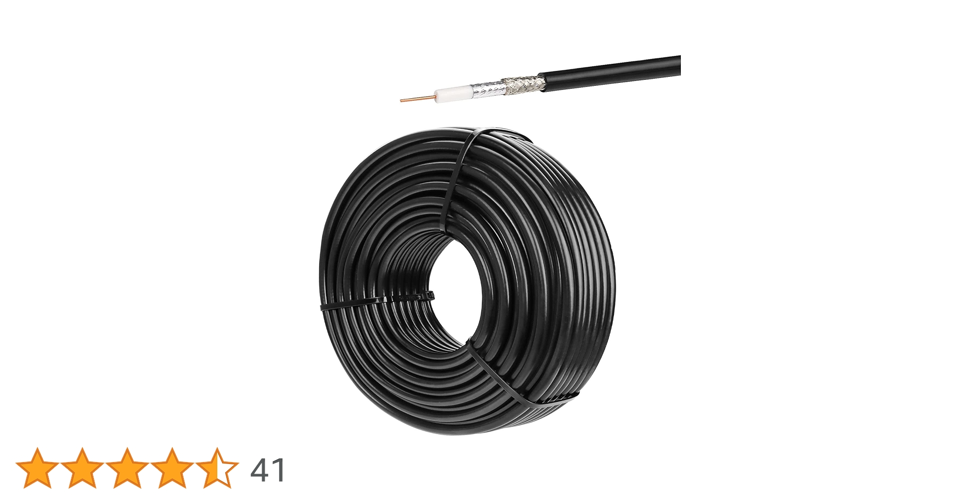 XRDS -RF RG6 Dual Shield Cable 100FT, 18 AWG 75 Ohm Bare