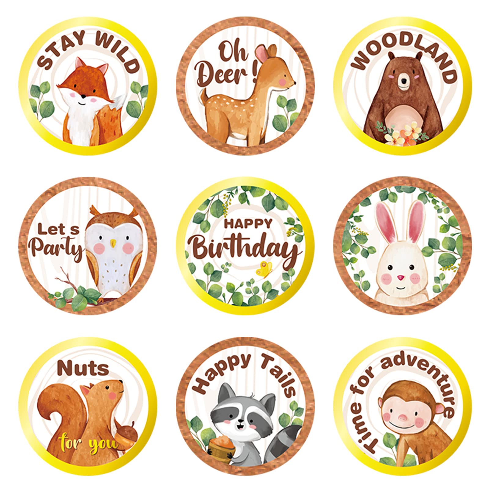 504 Pieces Woodland Baby Shower Favor Kisses Stickers, Forest Animals  Safari Candy Chocolate Drop Labels, Stay Wild Jungle Creatures Theme Party  ...