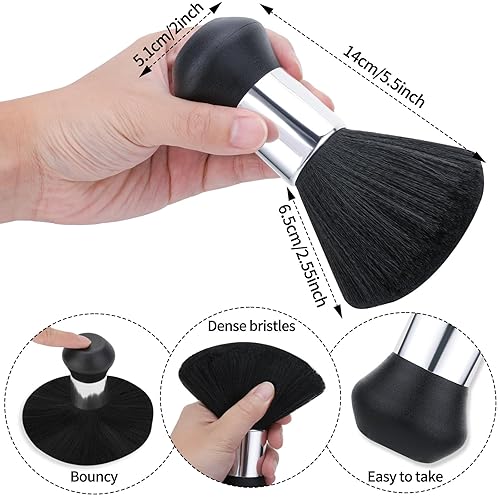 Miniatura 15 de Cepillo suave para cortar y limpiar el cabello alrededor del cuello y las orejas, 2 cepillos para el cuello de peluquero, suministros de peluquería