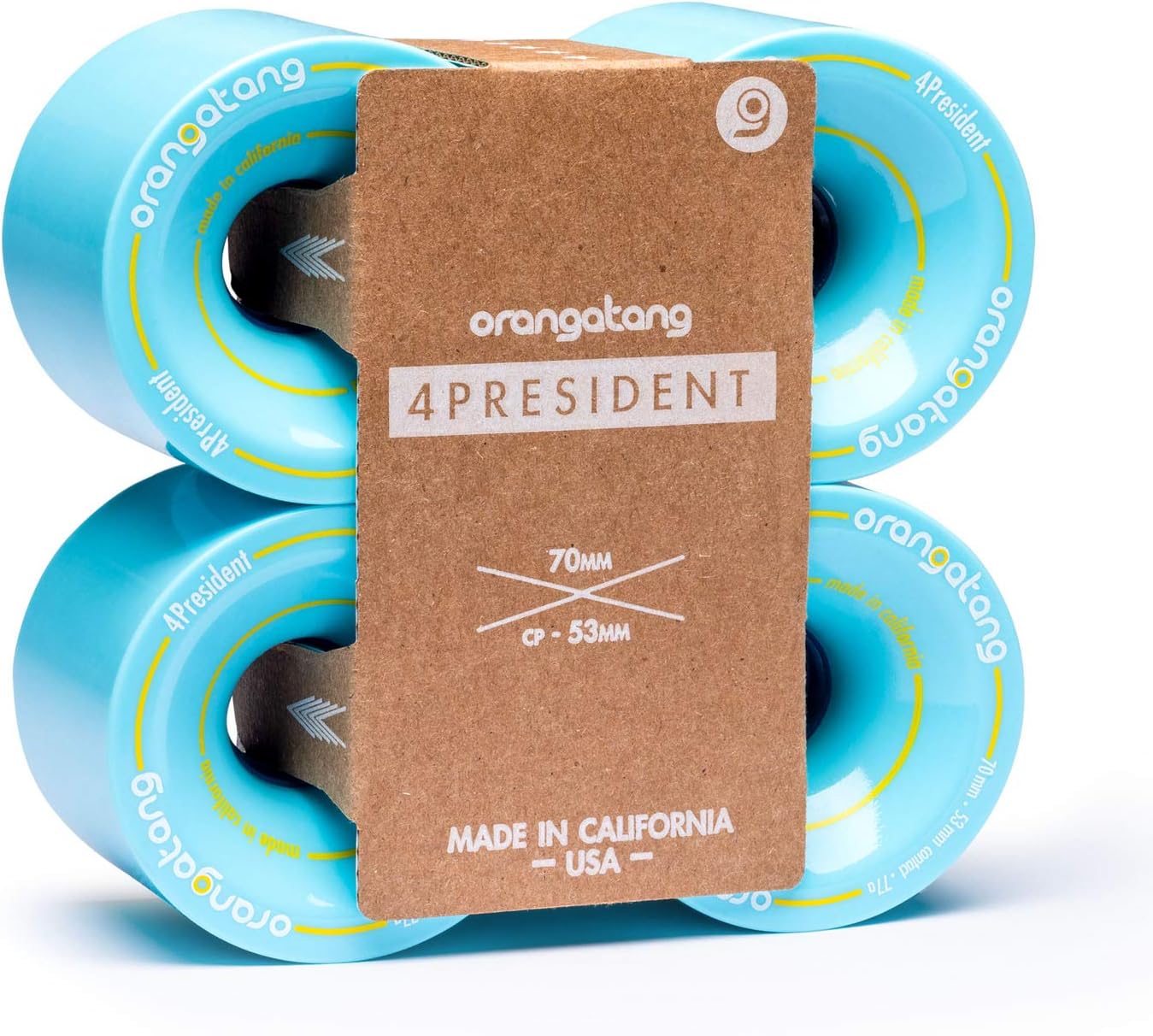 Orangatang 4 President 70 mm Cruising Longboard Skateboard Wheels (Set of 4)