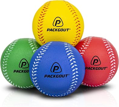 PACKGOUT Soft Foam Baseballs for Kids & Teenagers - Practice & Replacement Balls