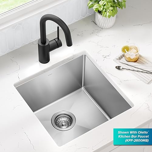 Vista 70 de Kraus KHU101-24L Standart PRO 24-inch Undermount 16 Gauge Single Bowl Laundry and Utility Sink, 24 Inch, Tight Radius