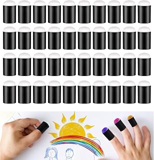 40 Pcs Finger Sponges Daubers Fingers Painting Sponge Set Finger Face Paint Sponges Drawing Project Painting Craft Drawing Daubers Car Freshie DIY Crafting Set for Ink Crafts Chalk Card Making