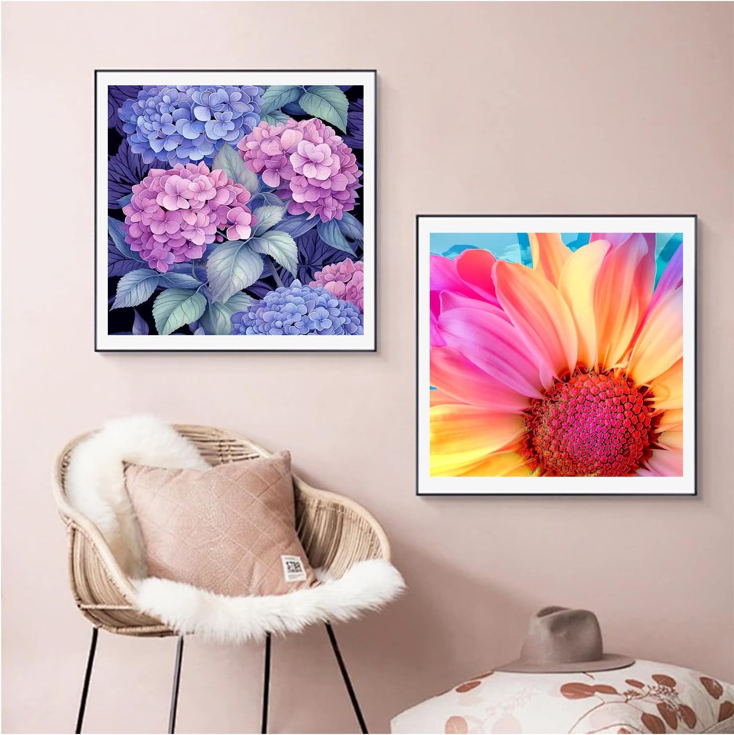 HSENJT Hydrangea Diamond Painting Kits for Adults,Flowers DIY 5D Diamond Art Kits,Diamond Art Painting for Home Wall Decor (35x35cm) image 3