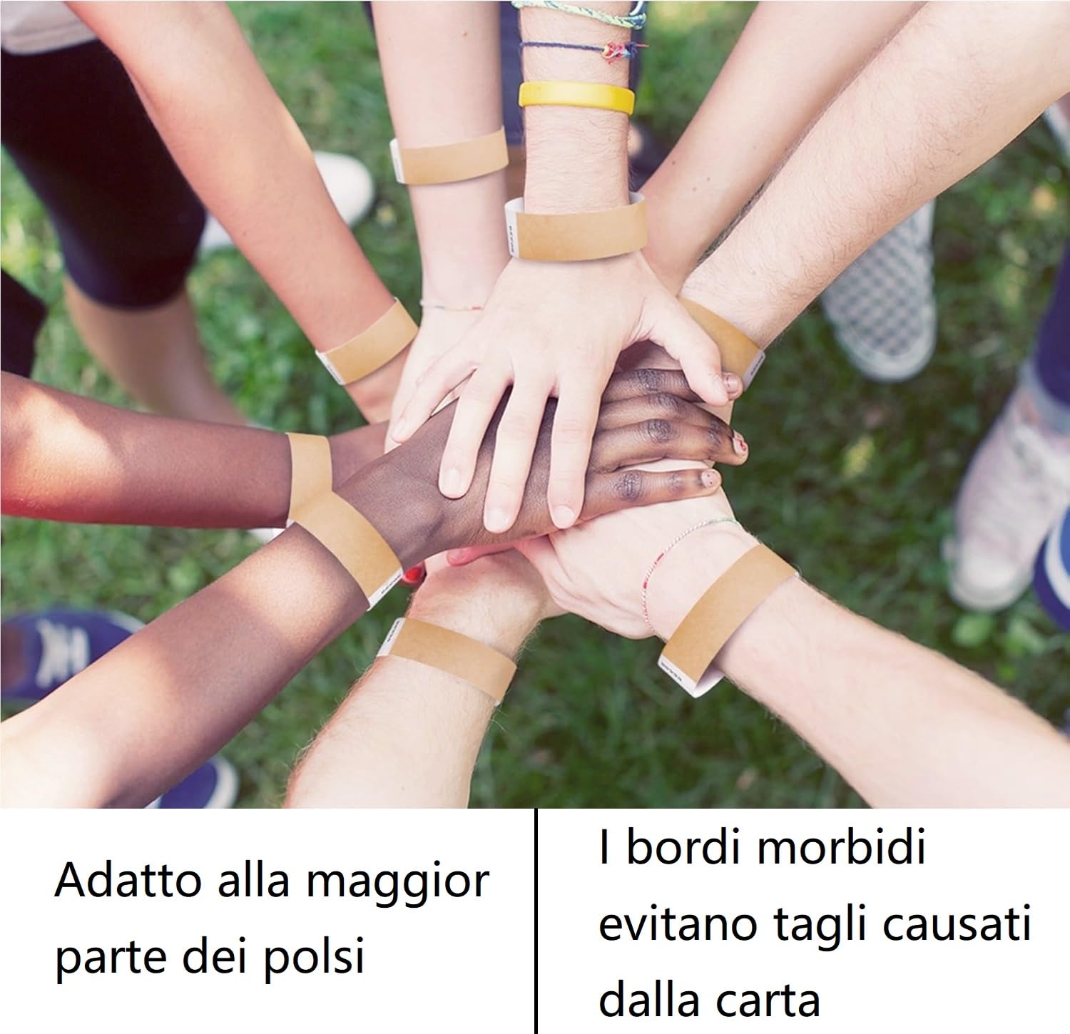 Braccialetti Carta Eventi Impermeabili 400 Pezzi Identificazione Discoteca Feste