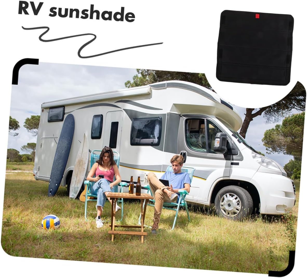 2pcs Rv Vent Cover Rv Window Shades Blackout Skylight Covers Foldable Door Window Sunshade