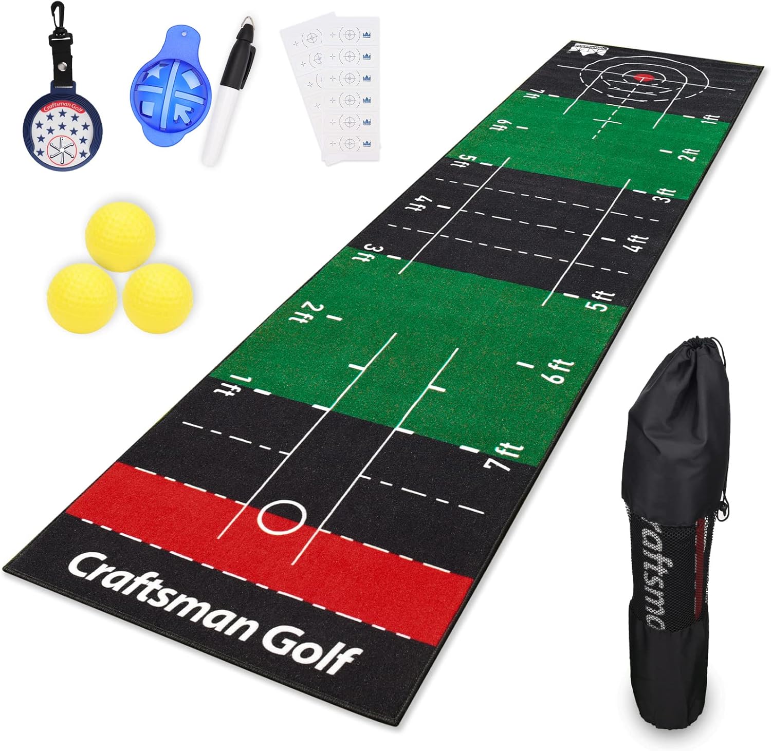 Golf Putting Green Practice Mat Put Training Aid 10 x 2