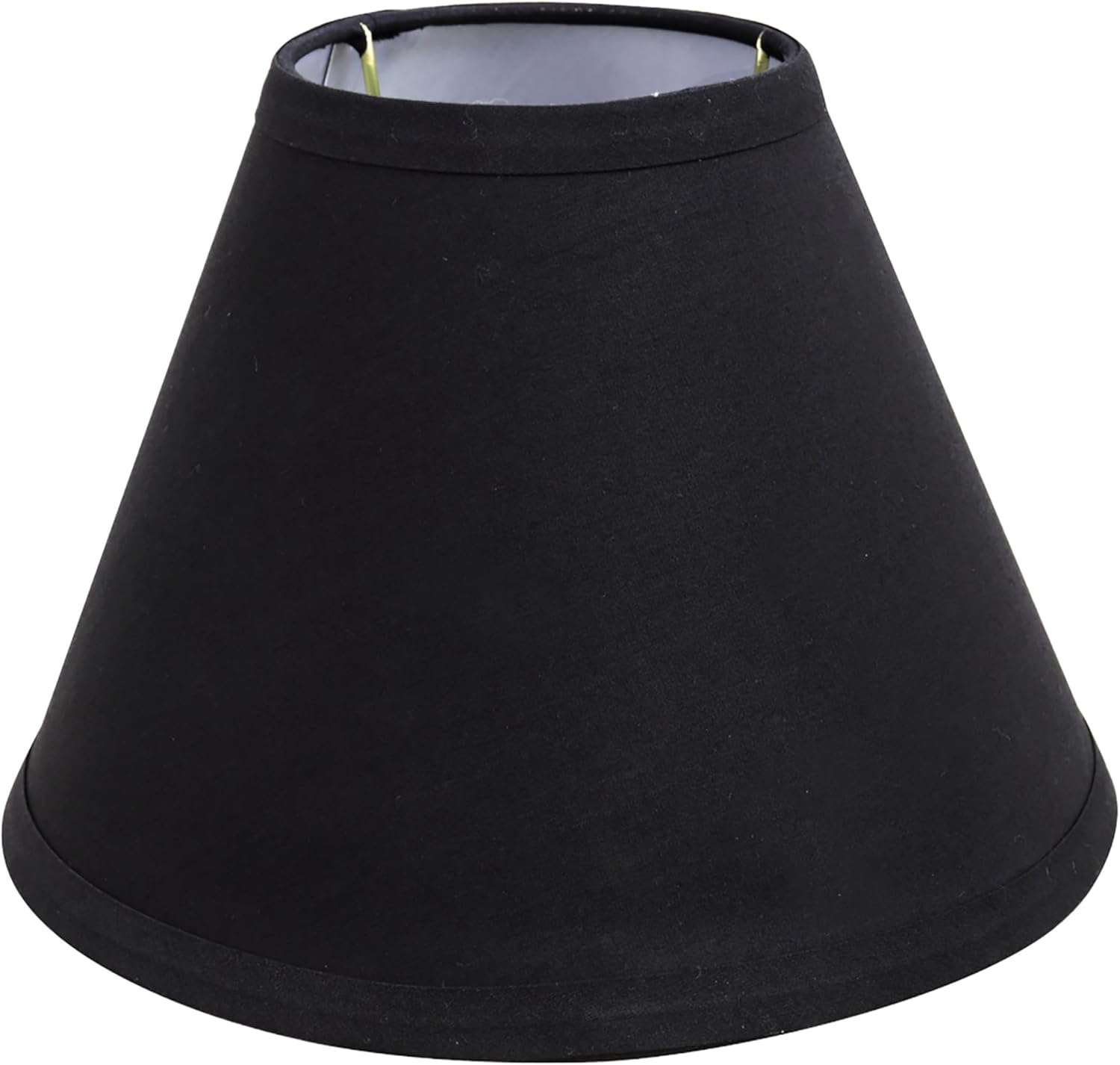 Aspen Creative 58727A Transitional Hardback Empire Shape UNO Construction Lamp Shade in Black, 4" Top x 9" Bottom x 6-1/2" Slant Height, Slip UNO 33mm