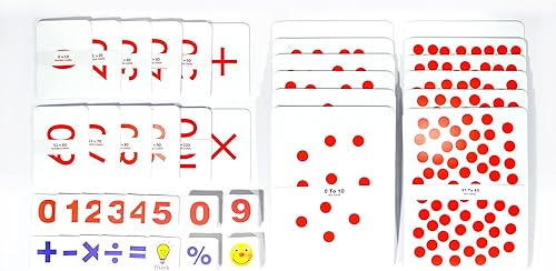 Miniatura 9 de hungry brain Tarjetas de matemáticas coloridas de puntos y números, regalo para bebés I 101, 100 tarjetas de números pequeños, tarjetas de símbolos,