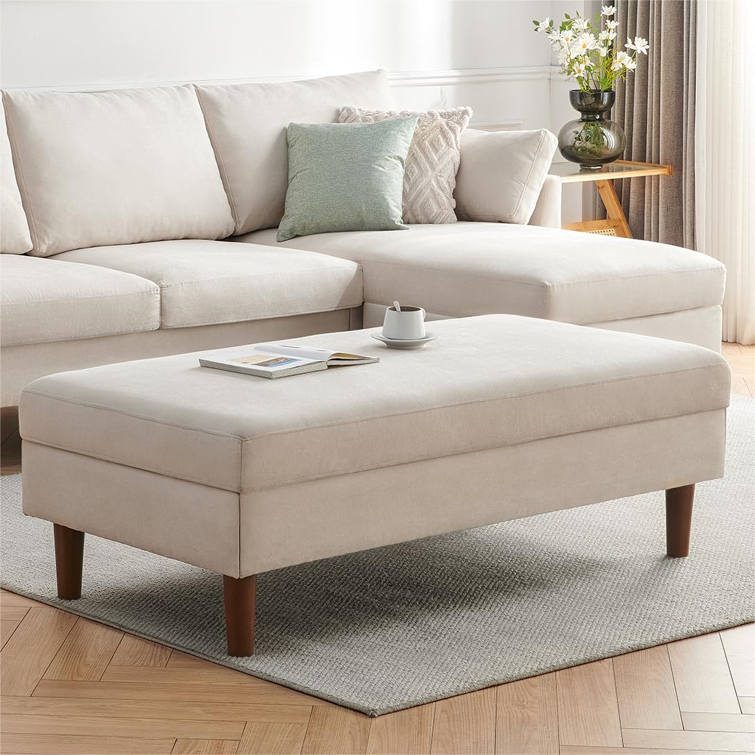 54" Module, Mid-Century Modern Match L Shaped Couches and Reversible with Storage for Living Room, Beige Linen