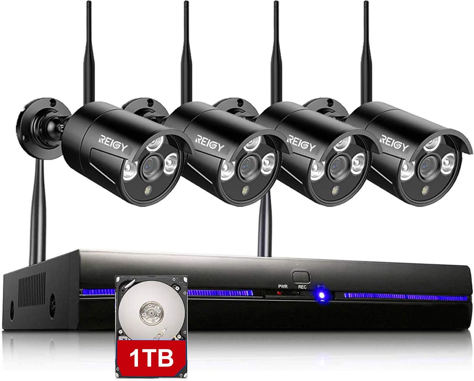 4COVR Überwachungskamera Set Aussen 4K - 4x 5MP Kameras Mit 2TB Festplatte