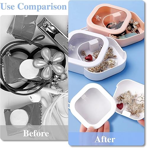 Miniatura 5 de Prudiut 2 piezas organizador de corbatas para el cabello, organizador de joyas para adolescentes, niñas, mujeres, regalo ideal para almacenamiento