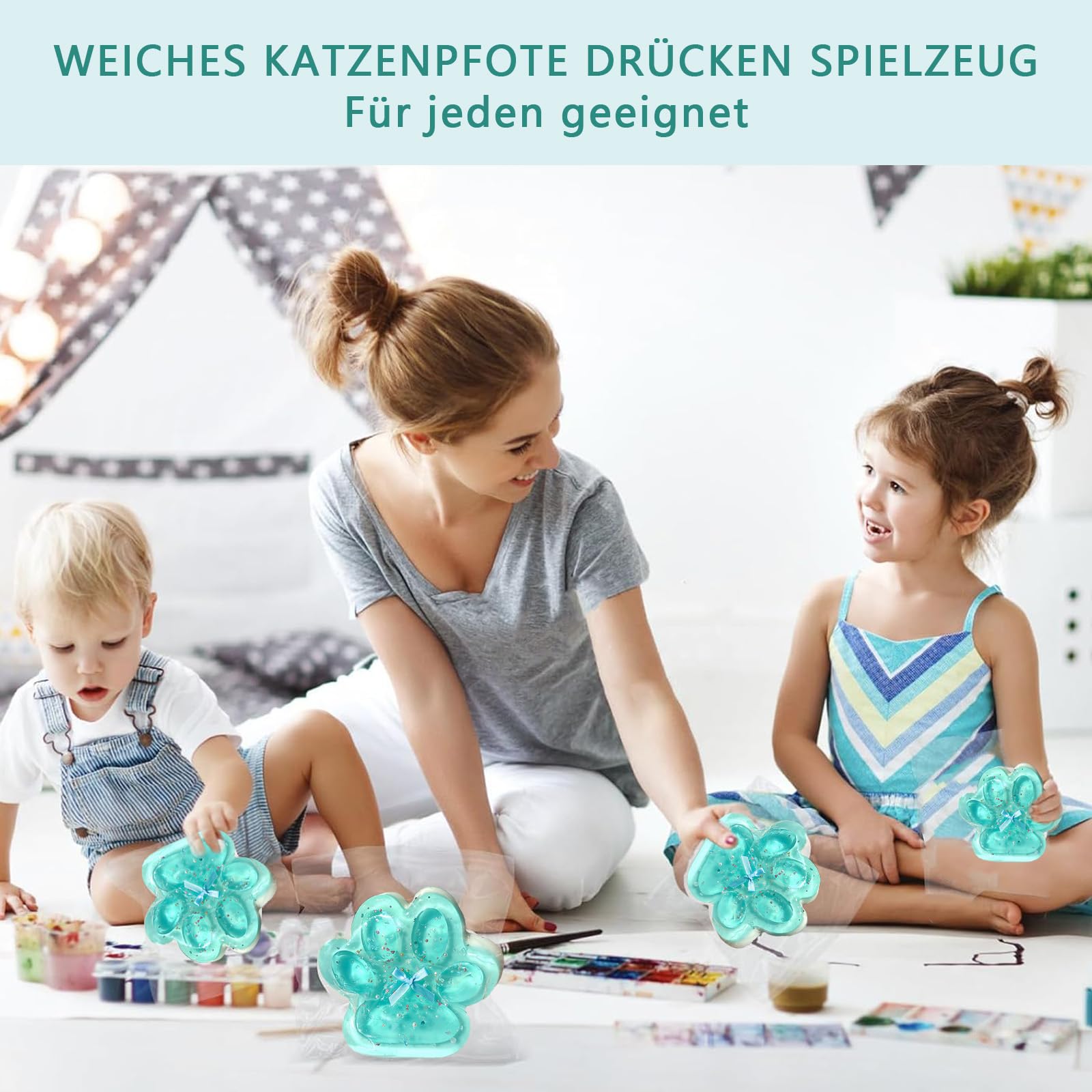 XXL Fufu Squishy Katzenpfote 12cm | Riesen Squishy Stressball Für Kinder & Erwachsene