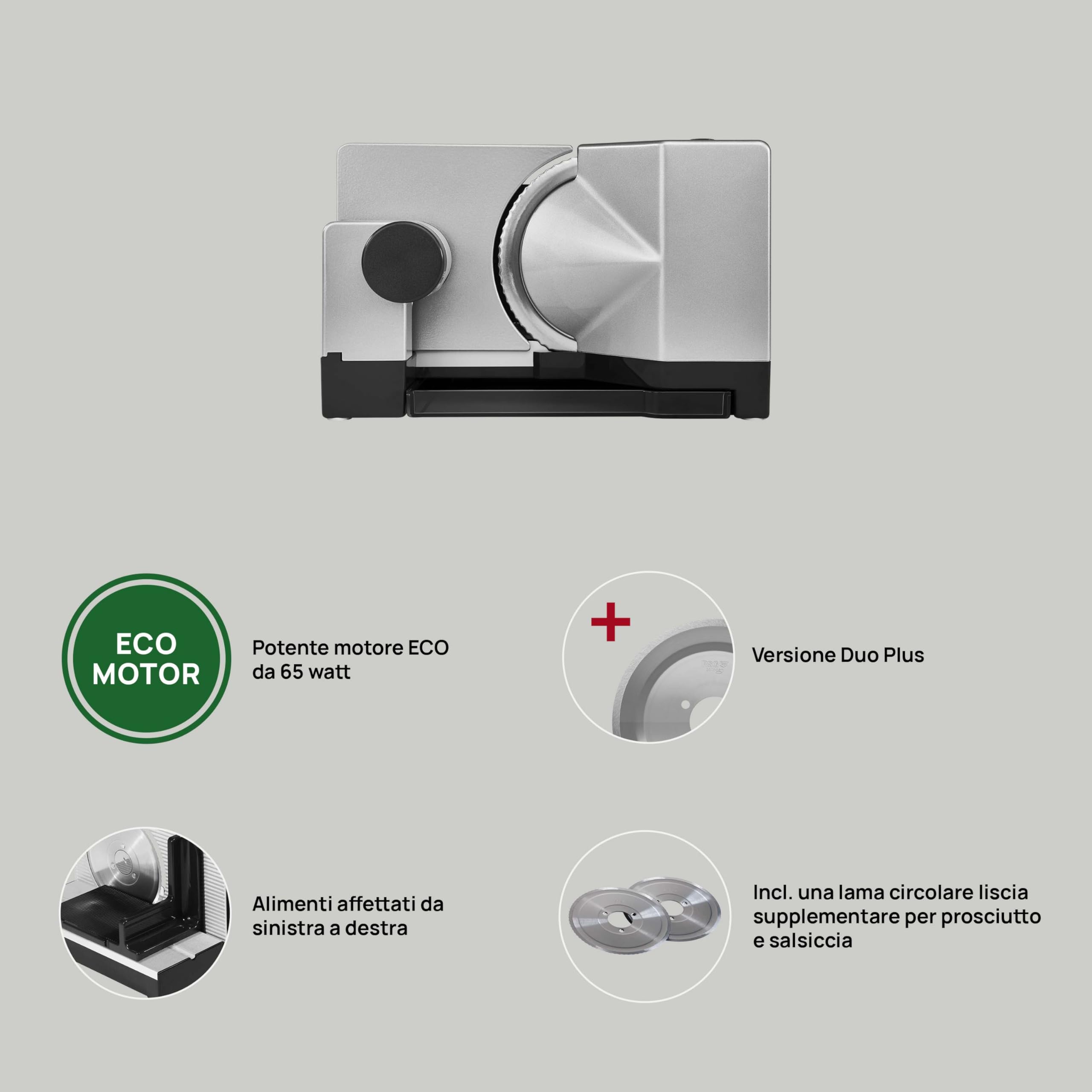 Affettatrice ritter E 18 Duo Plus, affettatrice elettrica con motore ECO, made in Germany