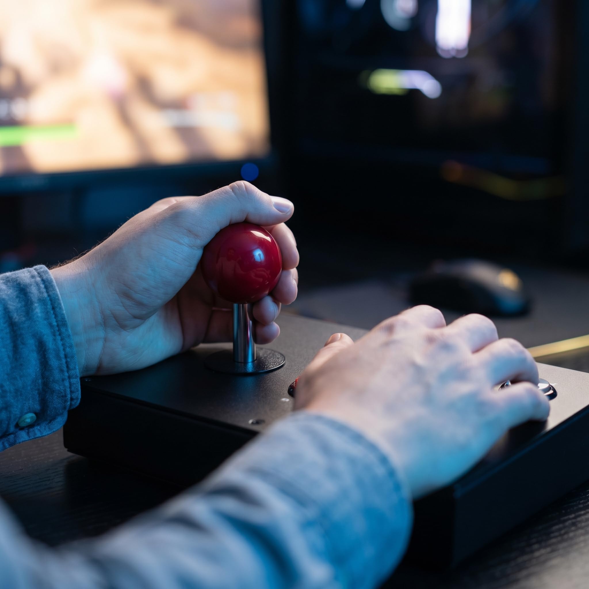 SANWA JLX2-TP-8YT Joystick de arcade de 2ª generación con parte superior de bola roja y arnés de 5 pines, actualización y sucesor definitivo de JLF, base POM, arandela en forma de X, puerta GT-8X