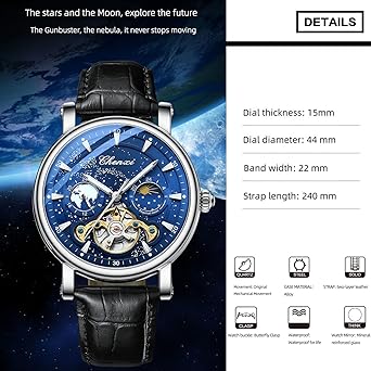 FORSINING Orologio da polso da uomo, automatico, meccanico