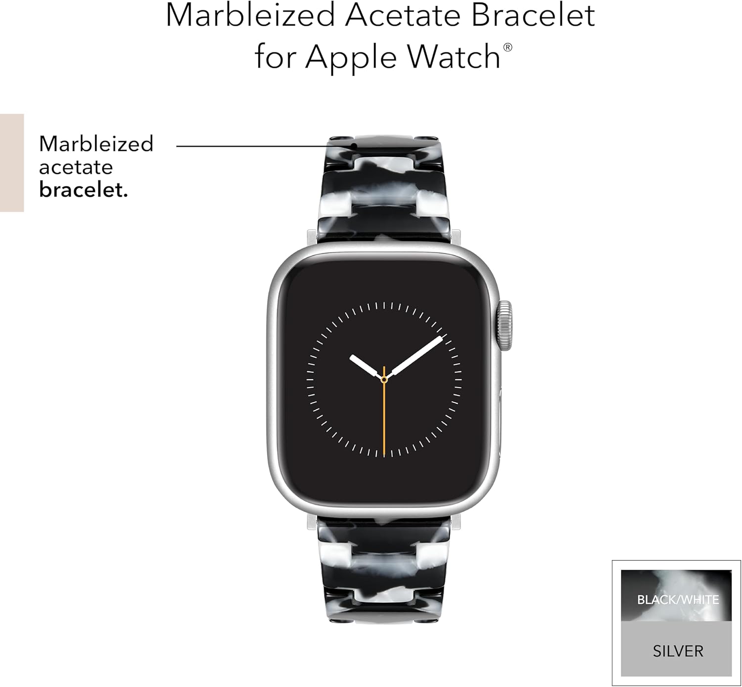 Anne Klein Women's Acetate Fashion Band for Apple Watch Secure, Adjustable, Apple Watch Band Replacement, Fits Most Wrists - Image 4