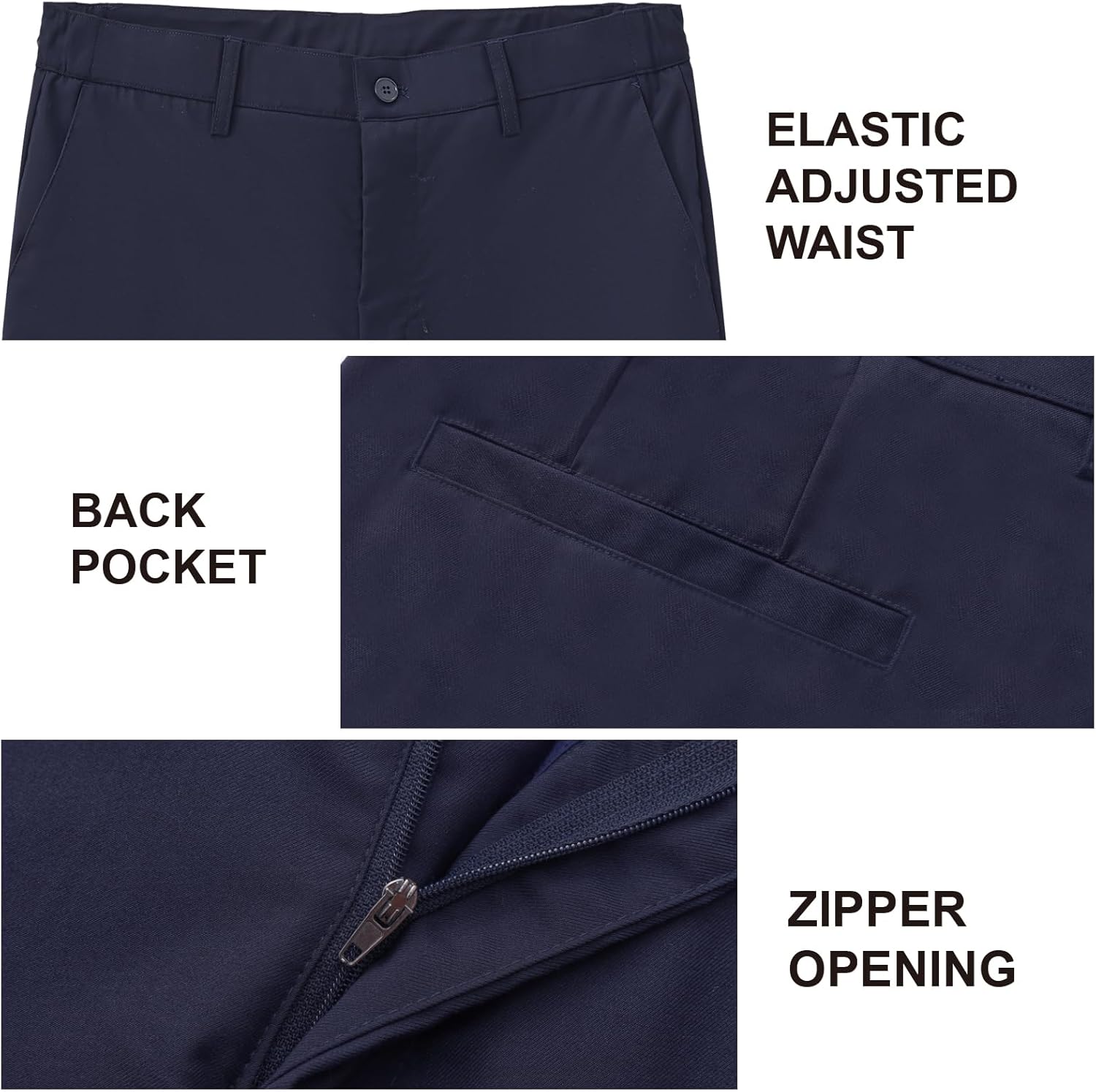 Tall Men's 36"/38" Inseam Classic Dress Work Pants - Image 4