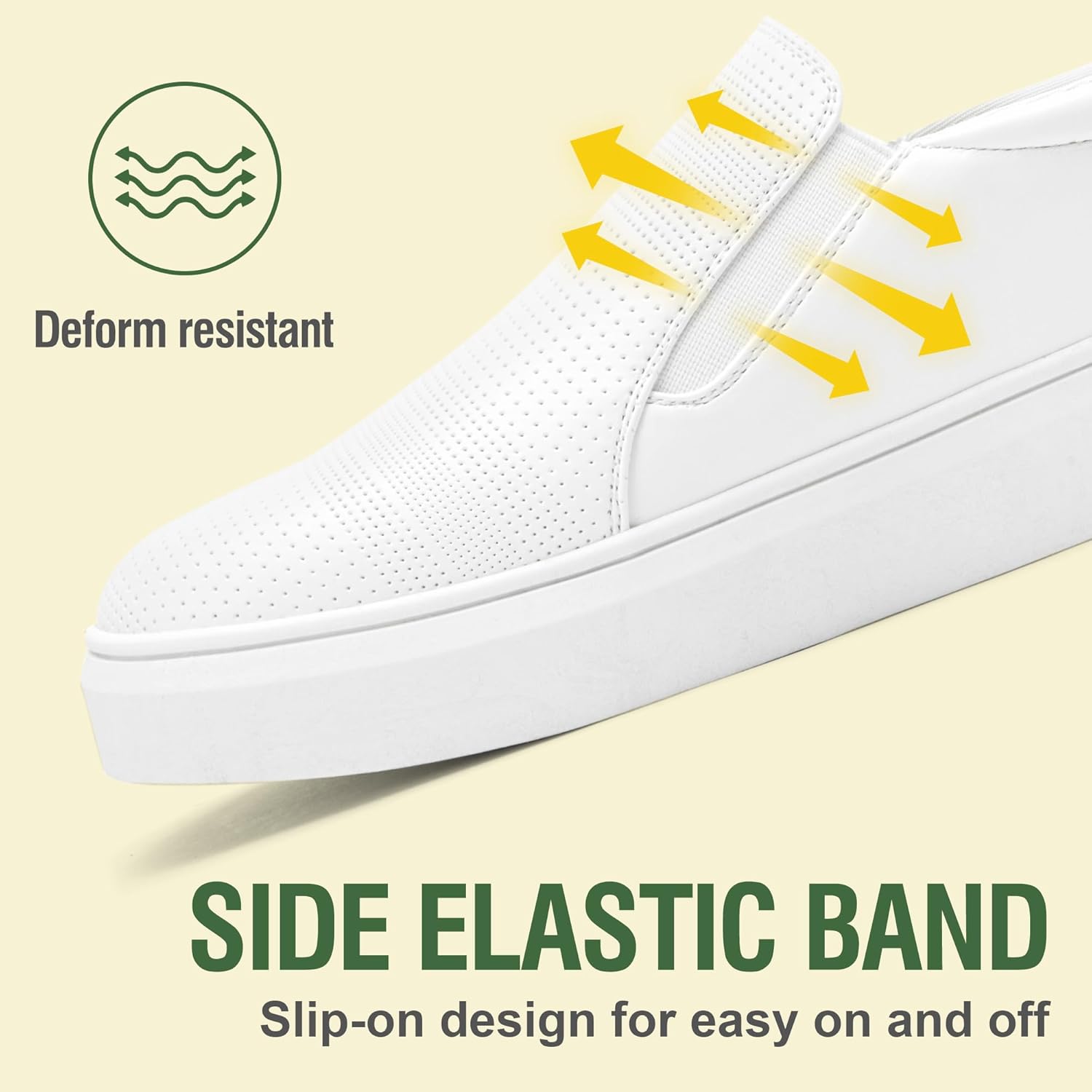 Jeossy Women's Slip On Shoes Casual Fashion Sneakers 8010 Arch Support Loafers for Women with Zipper - Image 4