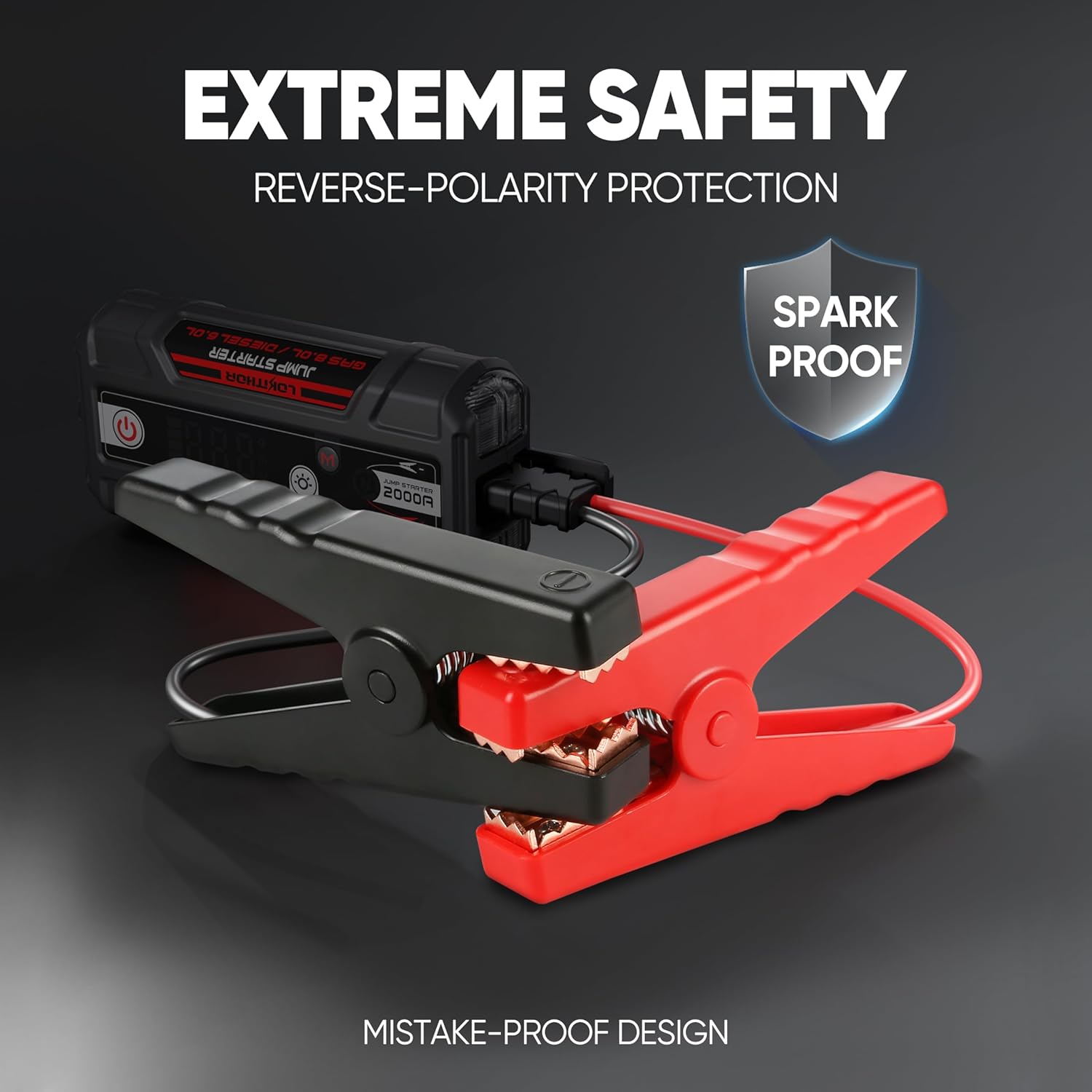 LOKITHOR J400 2000A Jump Starter 12V Car Battery Booster Pack and J-Series Bag EVA Protection Case for J400/J401/J401X/J402 Lokithor Jump Starter