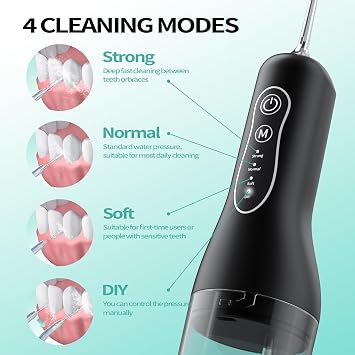 Water Flossers for Teeth Cordless, 2026 Upgrded Water Dental Flosser Remover with 5 Jet Tip and 4 Modes, Electric Flossers with 260ML Watertank, lP7 Waterprooffor Irrigator Dental Tavel and Home Use