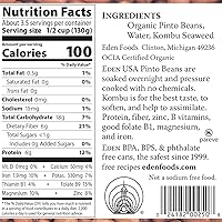 Vista 2 de Eden Foods Organic Pinto Beans, 15 oz