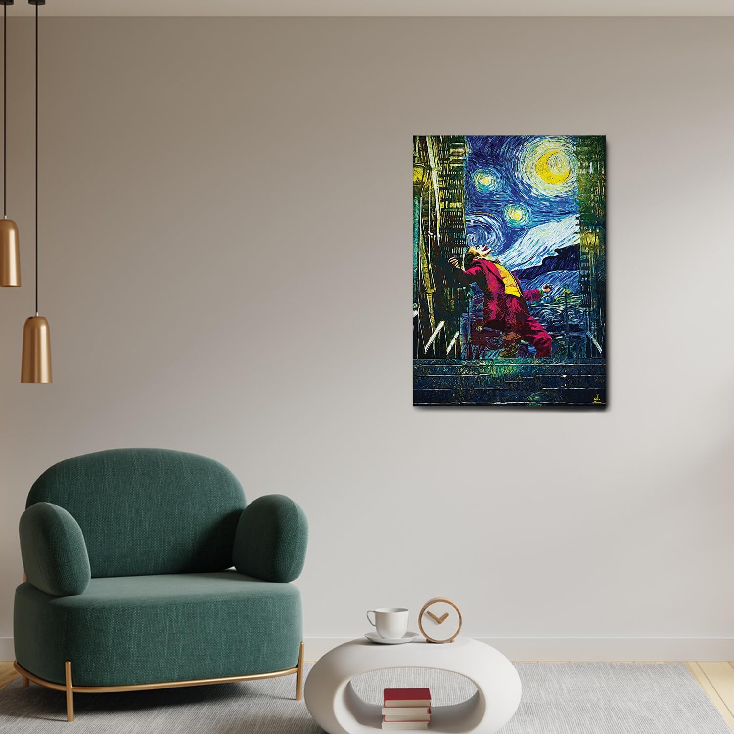 Giallobus Sternennacht-Pop-Art Gemälde Auf Acrylglas 140x100 Cm - Moderne Wanddekoration
