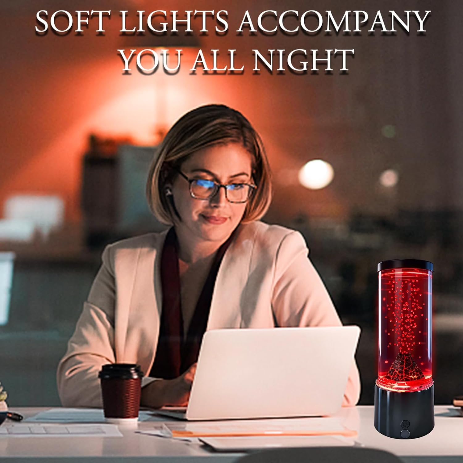 Volcano Lamp, 16 Color Changing Liquid Motion Light Novelty Lighting Decor image 4