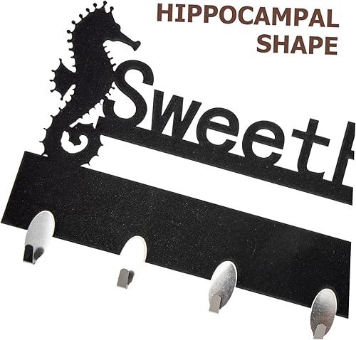 Miniatura 3 de PRETYZOOM 5pcs Seahorse Hook Rustic Wall Hook Towel Hooks Wall Hanger Rustic Coat Hooks Retro Keychain Key Hooks Sea Animals Storage Shelves Bedroom