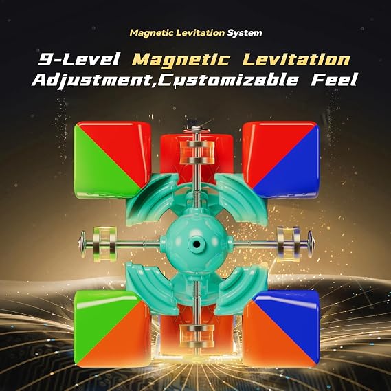 Moyu RS3M V5 SE Ball Core UV Coated 3x3 SpeedCube, 3x3 Puzzle Stickerless RS3M V5 MagLev Master Cube (MagLev+Ball Core Magic Clothes) Gift for Speed Cuber