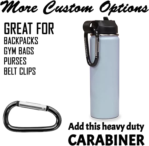 Miniatura 4 de LaserGram Botella de agua de doble pared con pajita, 20 onzas, grabado personalizado incluido (azul claro)