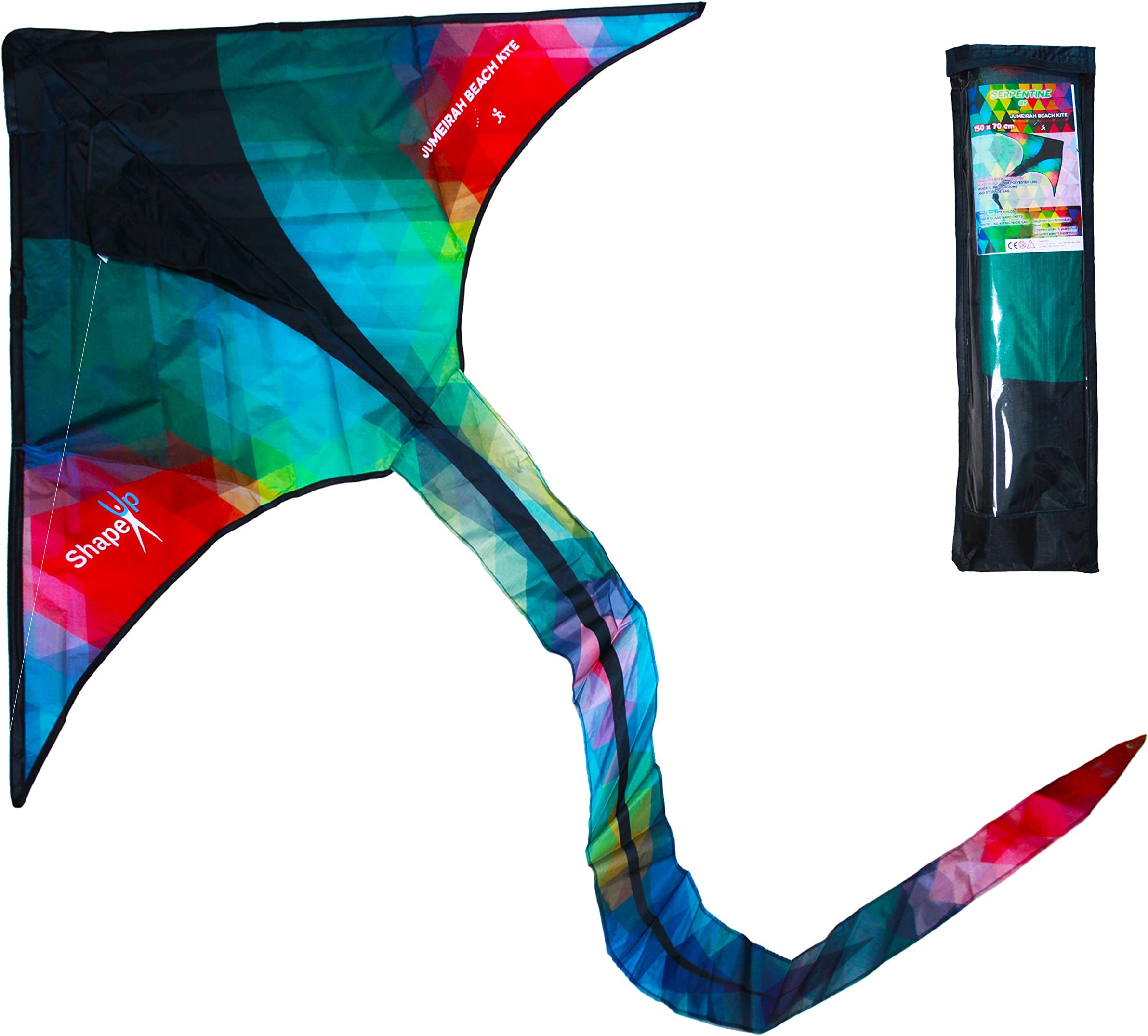 Shapeup Single Line Beach Kite for Kids & Adults, Kites for Beginner with 1.6 Meter Strong Kite String with Winder Handle, Easy-To-Fly Lightweight Sport & Outdoor