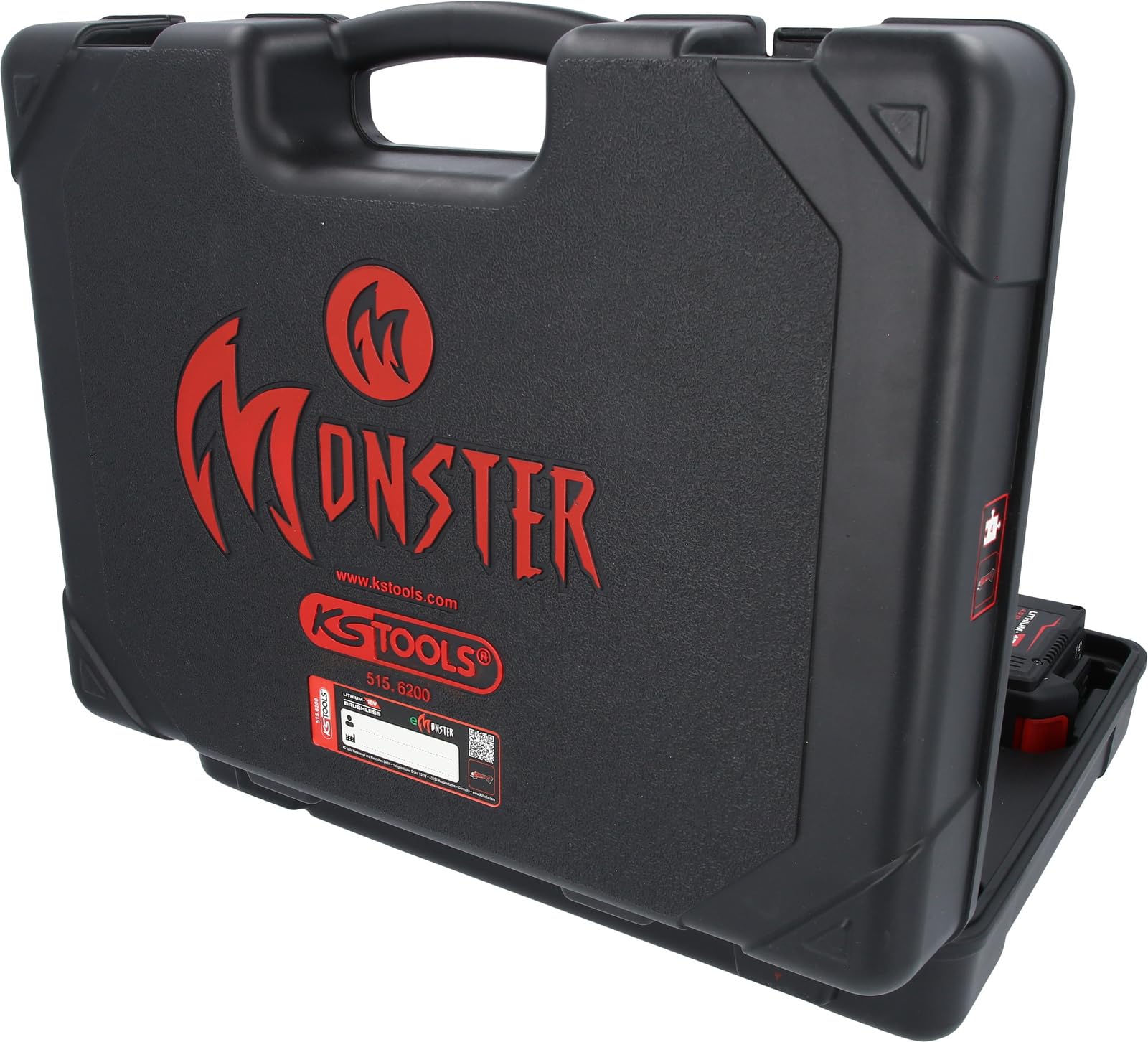 KS Tools 515.6200 eMONSTER Brushless-Akku-Winkelschleifer-Satz, 4-tlg