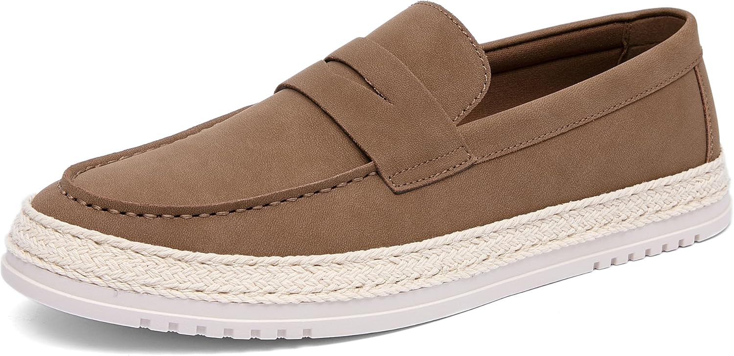 NEWBELLA Men's Slip-On Loafers - Comfortable Casual Dress Shoes, Lightweight Penny Loafers for Men, Business Shoes with Cushioned Insole