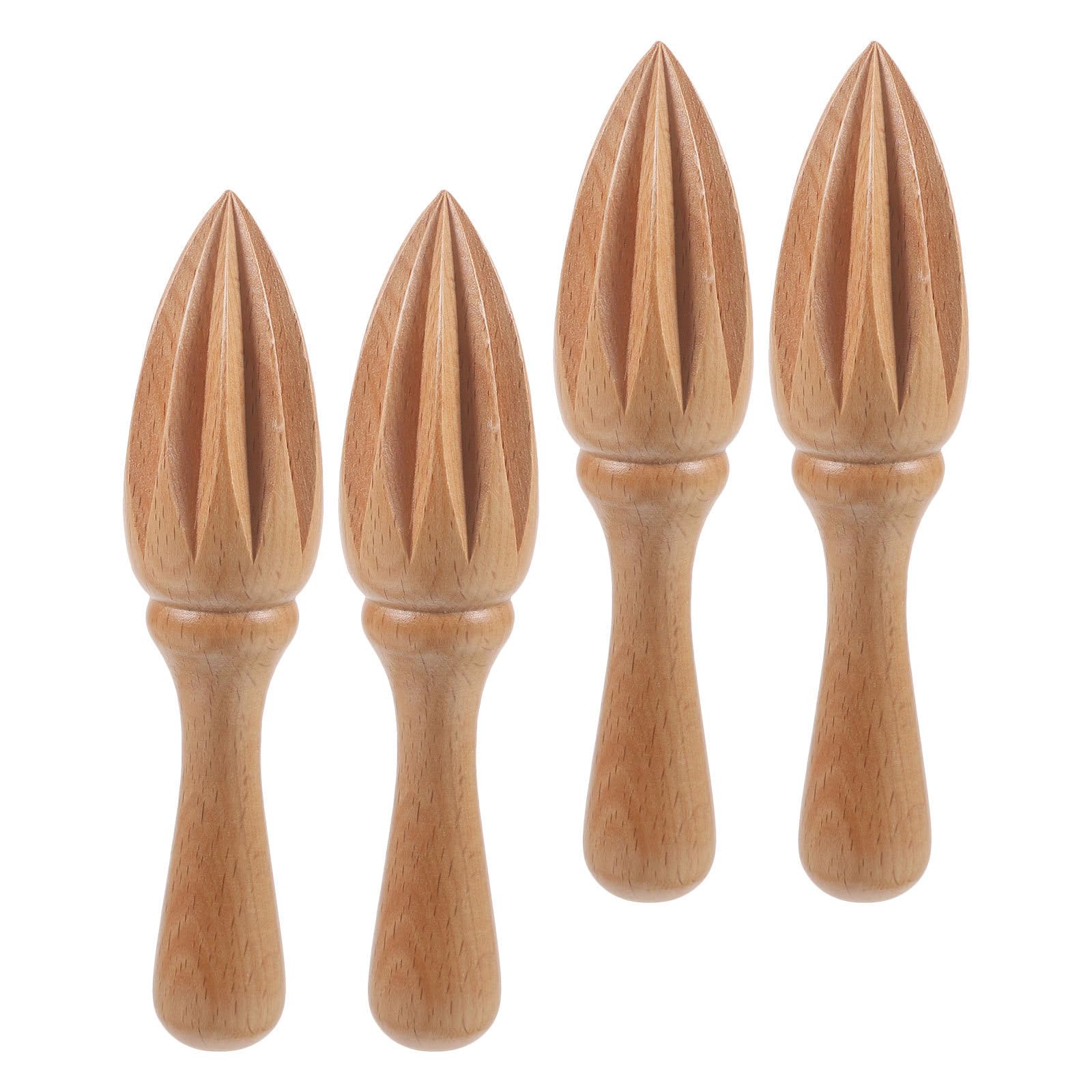 Exprimidor manual de madera para cítricos KICHOUSE portátil, 4 piezas de diseño ergonómico