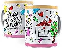 Caneca A Melhor Professora Do Mundo 325 Ml De Porcelana