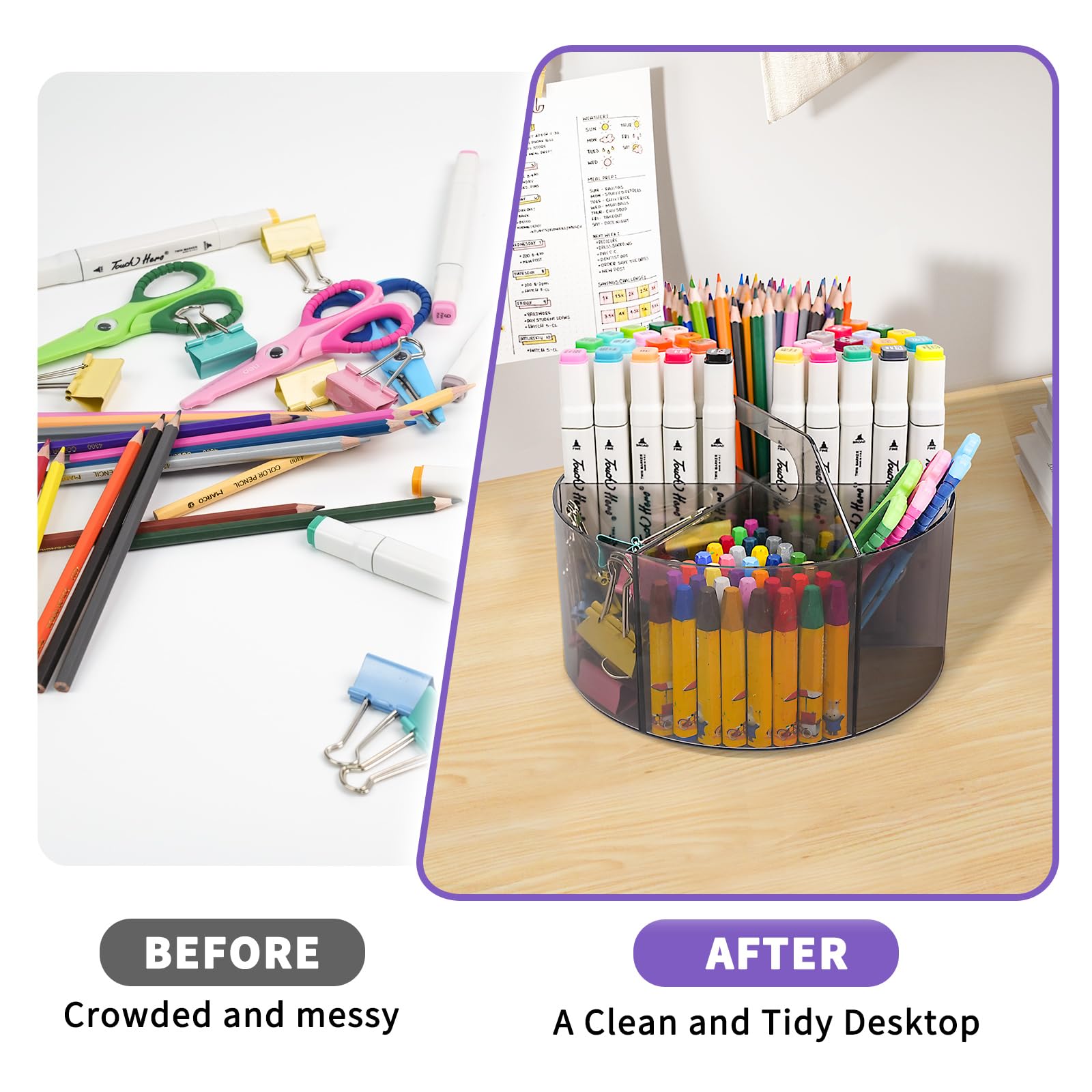 Mefirt Pot a Crayon Organisateur de Bureau