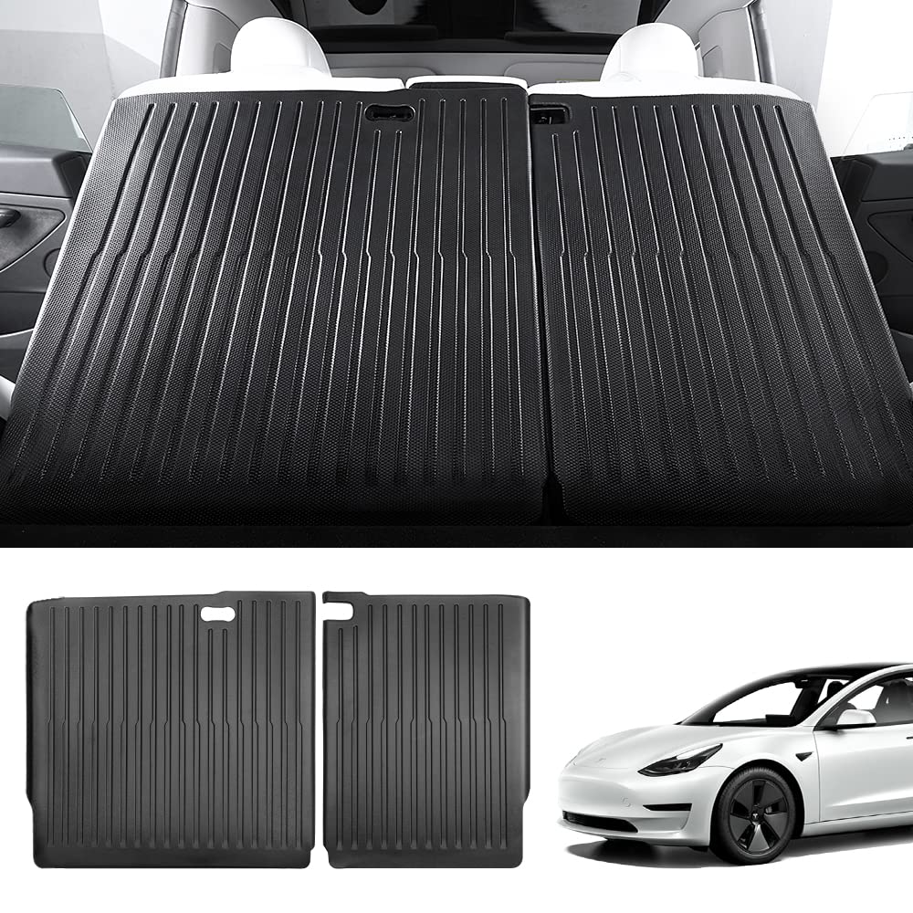 Photo 1 of YONZEE 2PCS Rear Seat Back Cover Backrest Protector for Tesla Model 3,