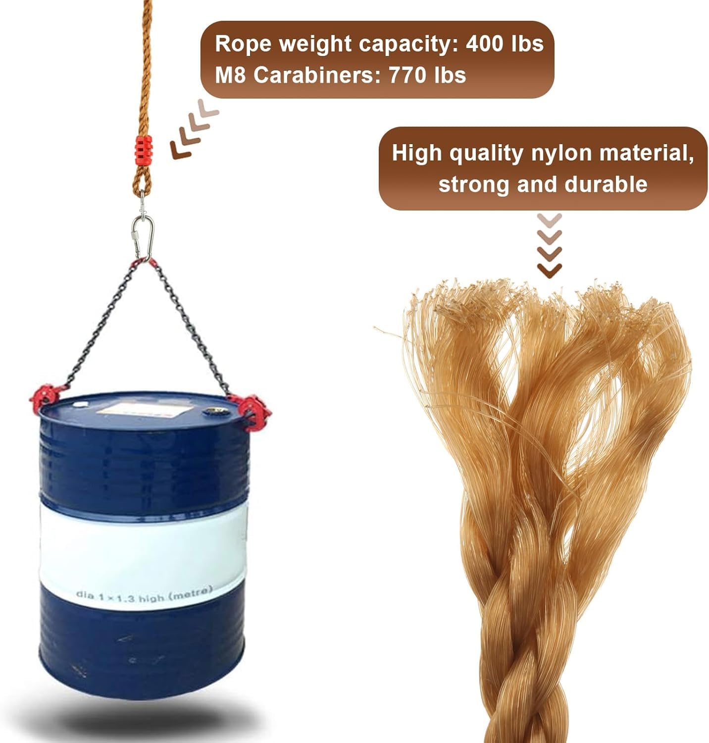 Corde D'extension de Balançoire, Solide et, Sangle de Suspension de Balançoire, Corde de Balançoire d'arbre pour Jardin Extérieur