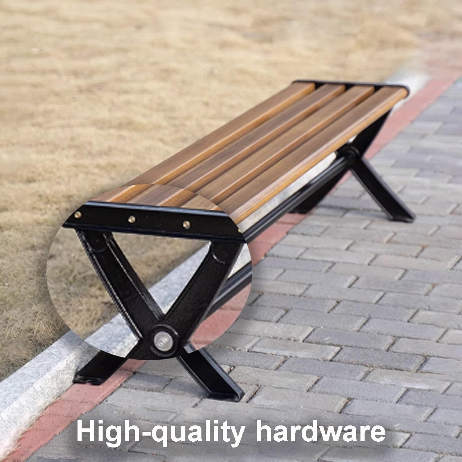 Park Benches, Patio Bench, Porch Bench Seat, Garden Bench, Outdoor Benches Weatherproof Zinc Alloy + Cast Iron for Deck, Entryway, Backyard(120x39x40cm)