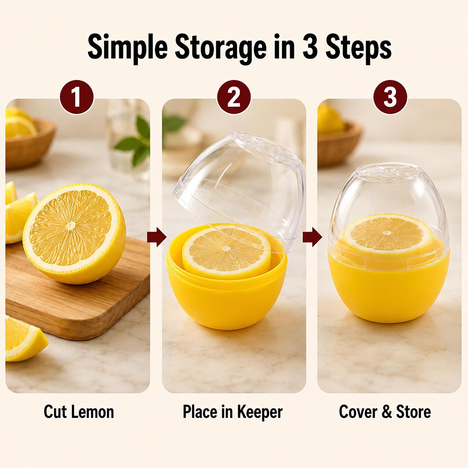 Lemon Keeper Saver Lemon Storage Containers With Lid image 4