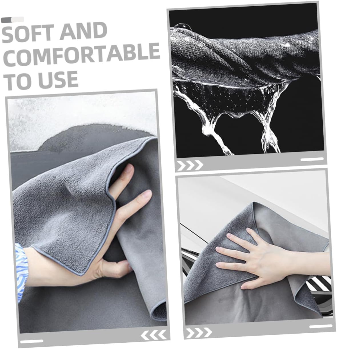 Super Absorbent Car Wash Cloth 30x60cm, Thick Chamois Drying Cloth for Car Exterior and Interior Cleaning, Water-Absorbing Non-Streak Automotive Cleaning Cloth